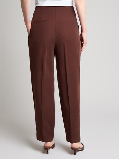 Damen Geradegeschnittene Hose Mit Paperbag-Bund, Gürtelband Und Schlupfpassform