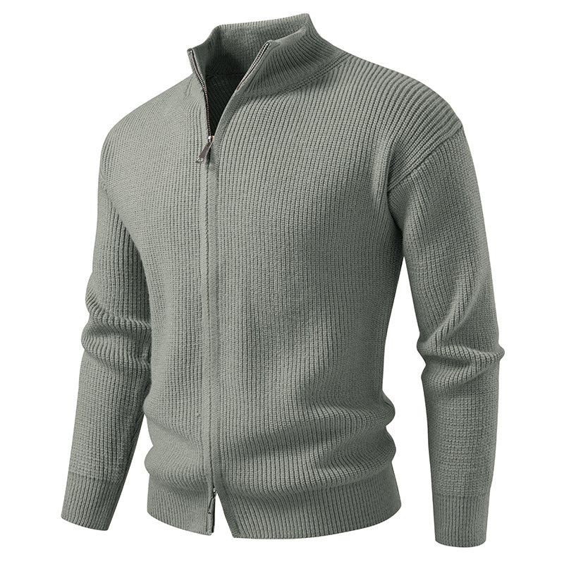 Herren Strickjacke Reißverschluss Slim Fit Langarm Frühling – Freizeit und Alltag