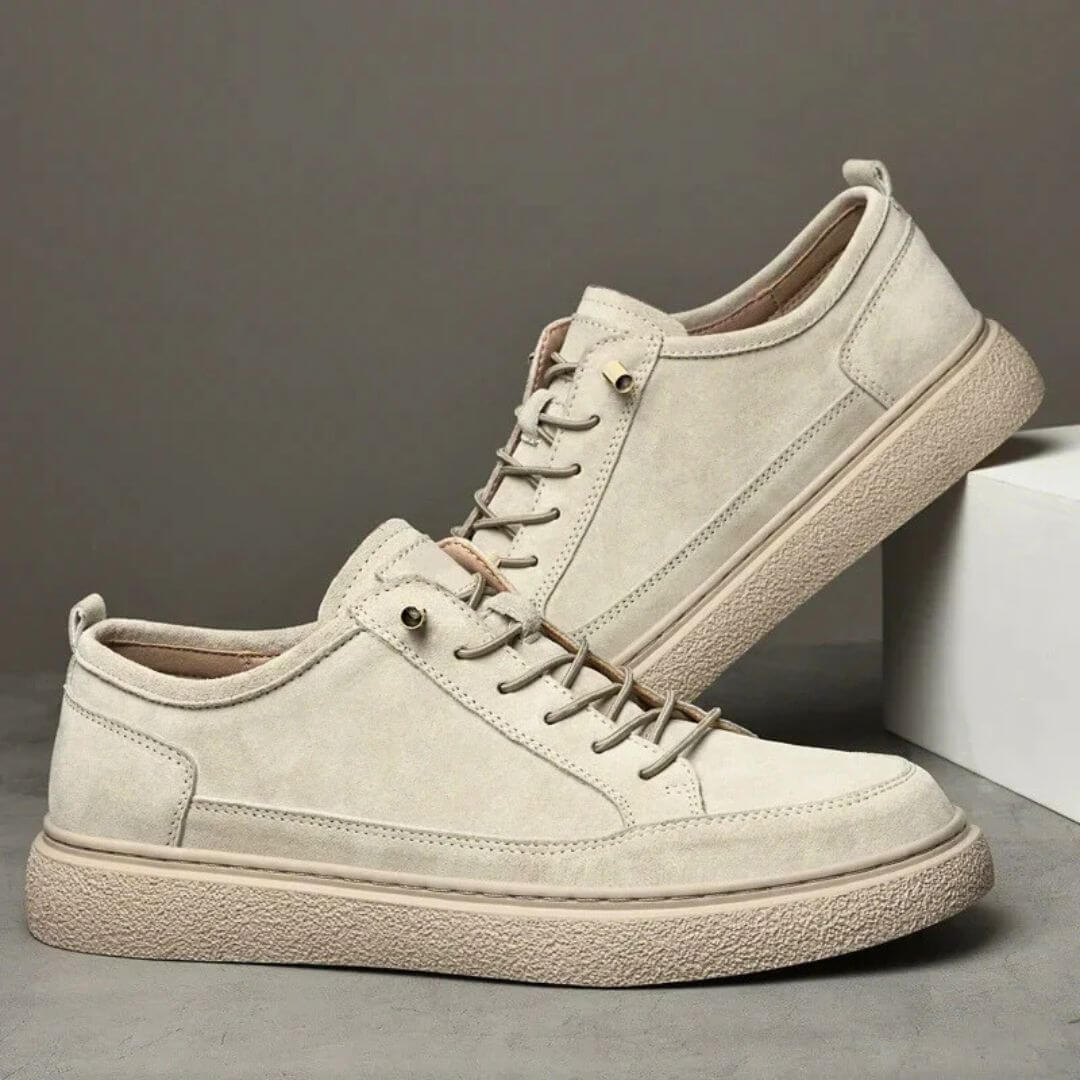 Herren-Sneaker In Wildlederoptik Mit Schnürung, Gepolsterter Innensohle Und Gummisohle