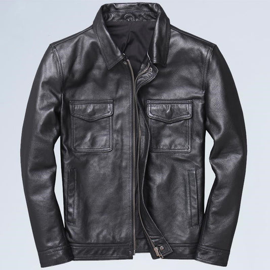 Herren Motorradjacke für den Herbst mit Reverskragen