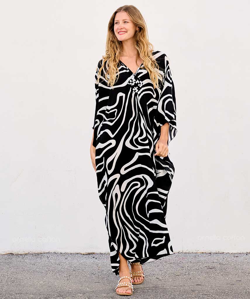 Damen Kaftan mit weitem, geradem Schnitt und legerer Passform