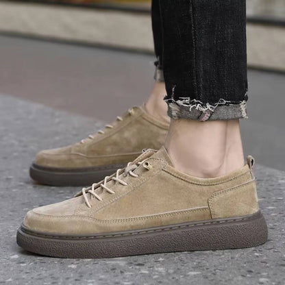 Herren-Sneaker In Wildlederoptik Mit Schnürung, Gepolsterter Innensohle Und Gummisohle