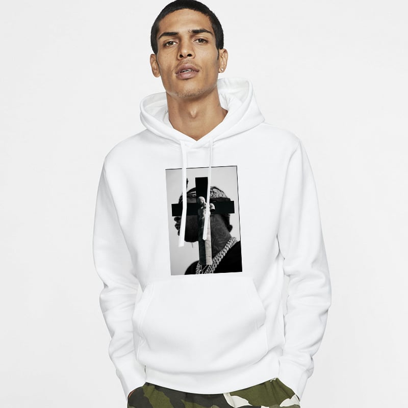 Herren Hoodie Pullover Print Design Langarm Kapuze – Baumwoll-Mischung