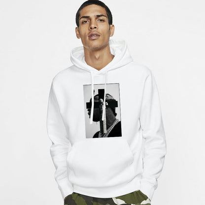 Herren Hoodie Pullover Print Design Langarm Kapuze – Baumwoll-Mischung