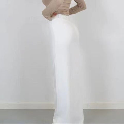 Women's business trousers with high waist and straight leg – Classic style
