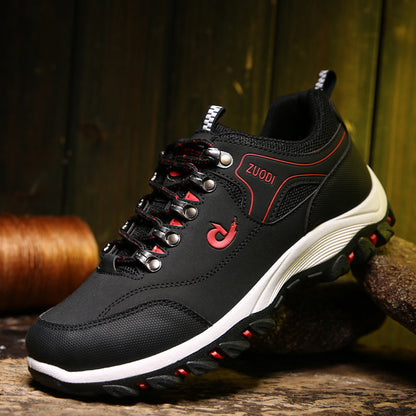 Men's Hiking Shoes Low-Top with MD Sole and Lace Closure