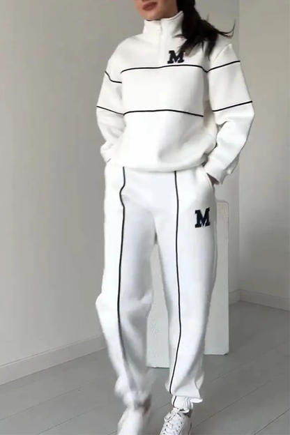 Men's Two-Piece Lounge Set with Long Sleeve Top and Relax Pants