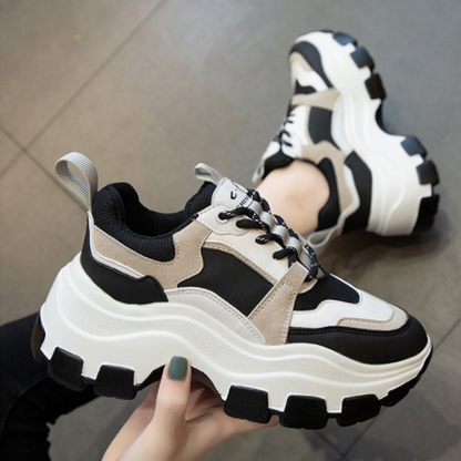 Damen Laufschuhe Leicht Atmungsaktiv Runde Zehenpartie Gummisohle