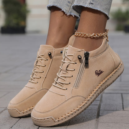 Damen Sneaker Breite Vorderfußpartie Unterstützende Sohle