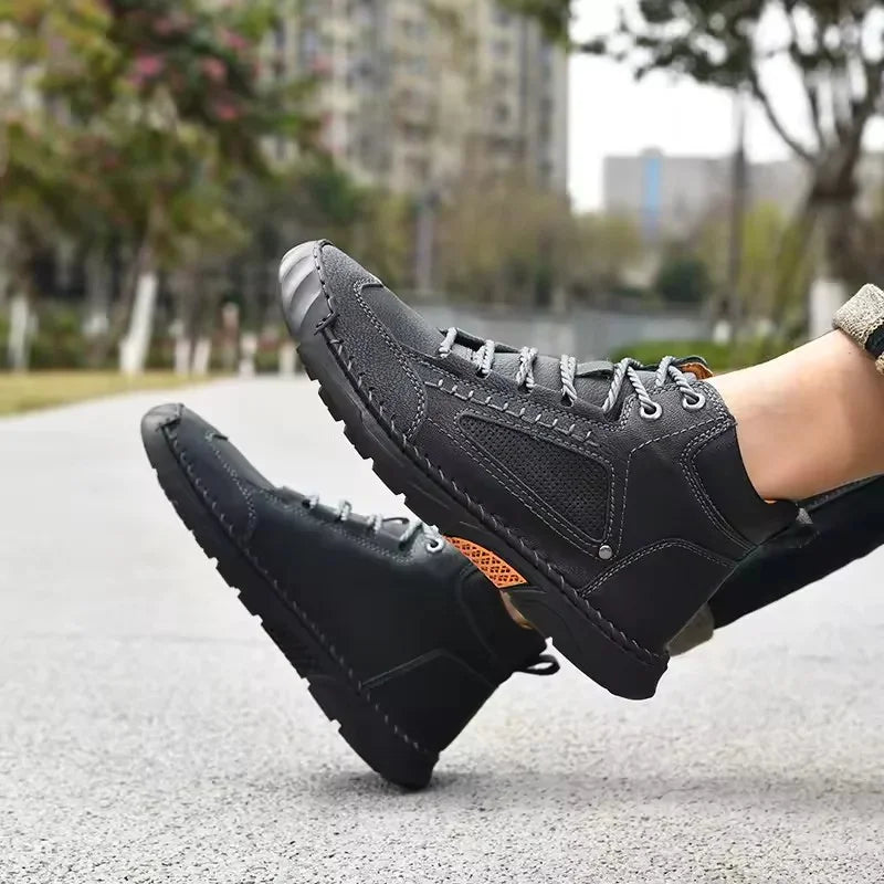 Men's Work Shoes with Orthopedic Insole, Arch Support, and Non-Slip Sole