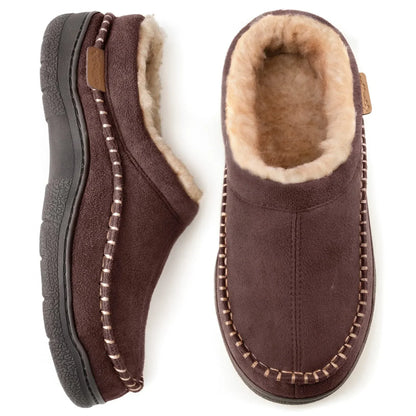 Herren Winter-Loafer Zum Hineinschlüpfen Mit Weiter Zehenbox, Rutschfester Sohle Und Plüschfutter