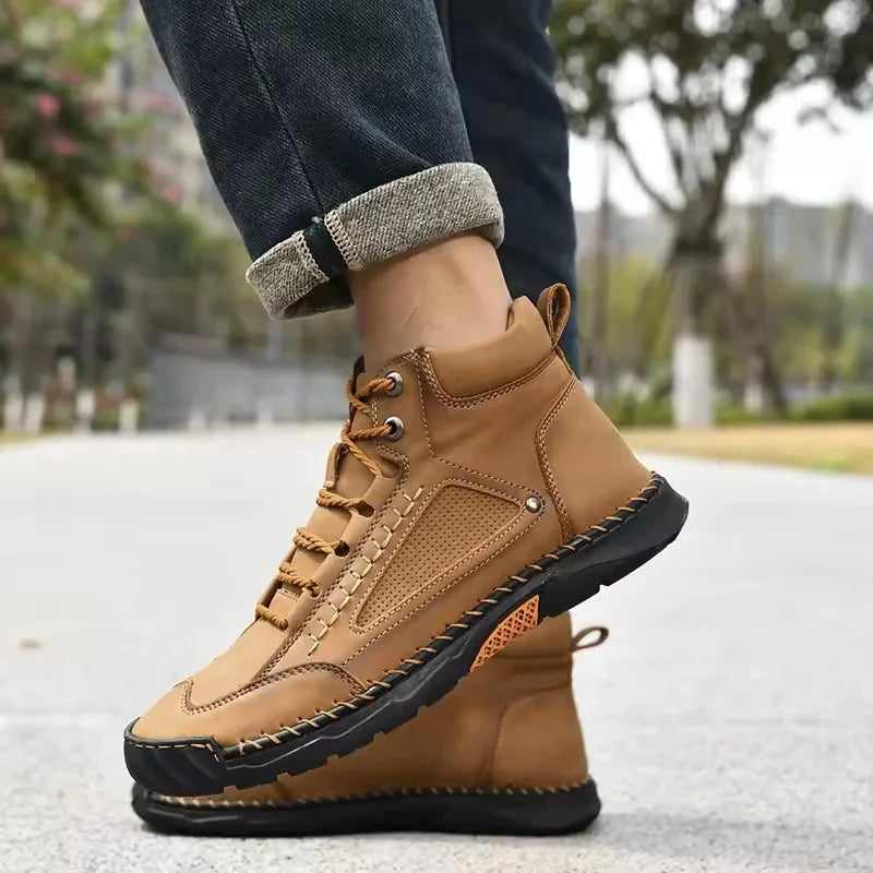 Men's Work Shoes with Orthopedic Insole, Arch Support, and Non-Slip Sole