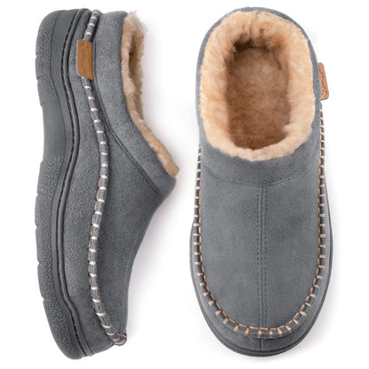 Herren Winter-Loafer Zum Hineinschlüpfen Mit Weiter Zehenbox, Rutschfester Sohle Und Plüschfutter