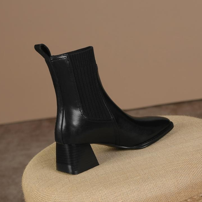 Damen Stiefelette Knöchelhoch Niedriger Absatz Einfarbiges Design