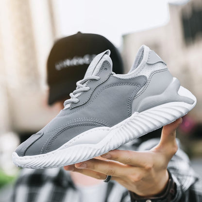 Herren-Sommerschuhe zum Schnüren mit flachem Absatz und runder Spitze