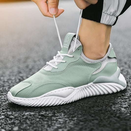 Herren-Sommerschuhe zum Schnüren mit flachem Absatz und runder Spitze