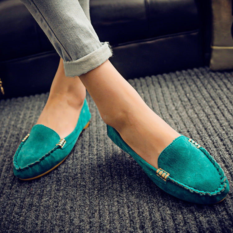 Damen Ballerinas mit Flachem Absatz, Runder Zehenkappe und Niedrigem Schaft, Viskose-Sohle