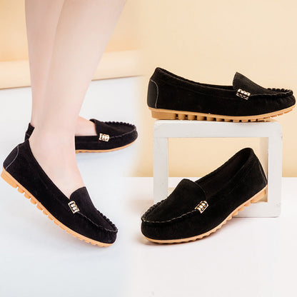 Damen Ballerinas mit Flachem Absatz, Runder Zehenkappe und Niedrigem Schaft, Viskose-Sohle