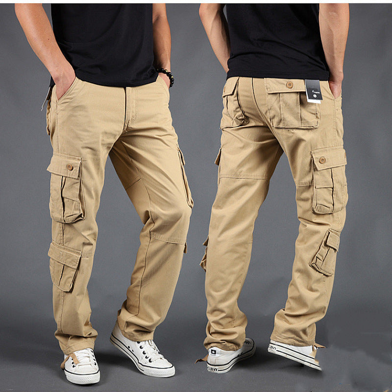 Men's Overalls with Straight Leg, Multiple Pockets, and Zipper