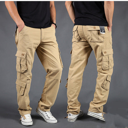 Men's Overalls with Straight Leg, Multiple Pockets, and Zipper
