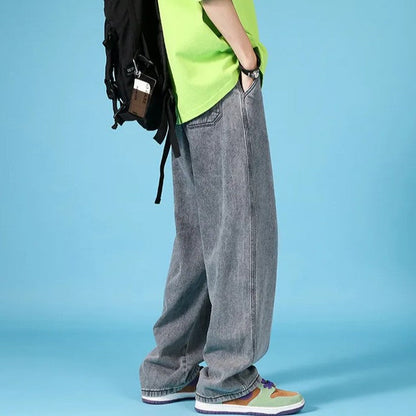 Herren Jeans mit geradem Schnitt – Lockerer Hip-Hop-Cargo-Look