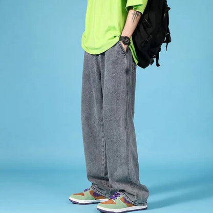 Herren Jeans mit geradem Schnitt – Lockerer Hip-Hop-Cargo-Look