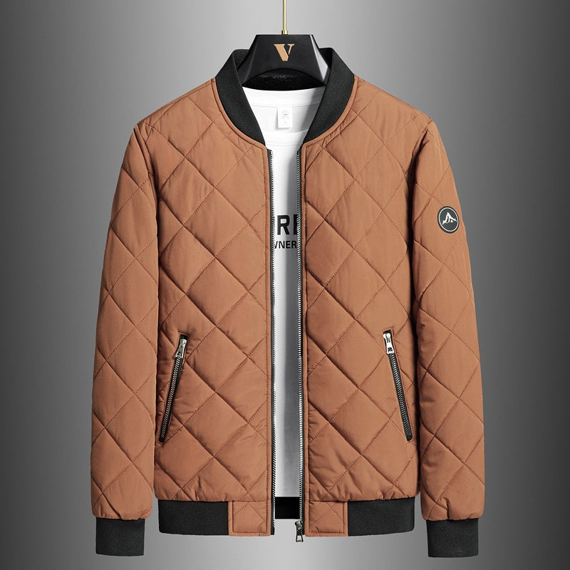 Herren Winter Steppjacke in Übergrößen mit Fleecefutter und Stehkragen