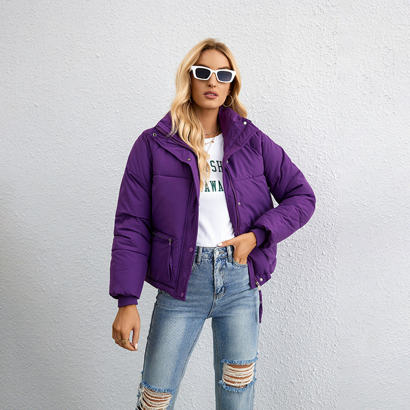 Damen Jacke mit Reißverschluss und lockerer Passform – Mesh-Stil Design