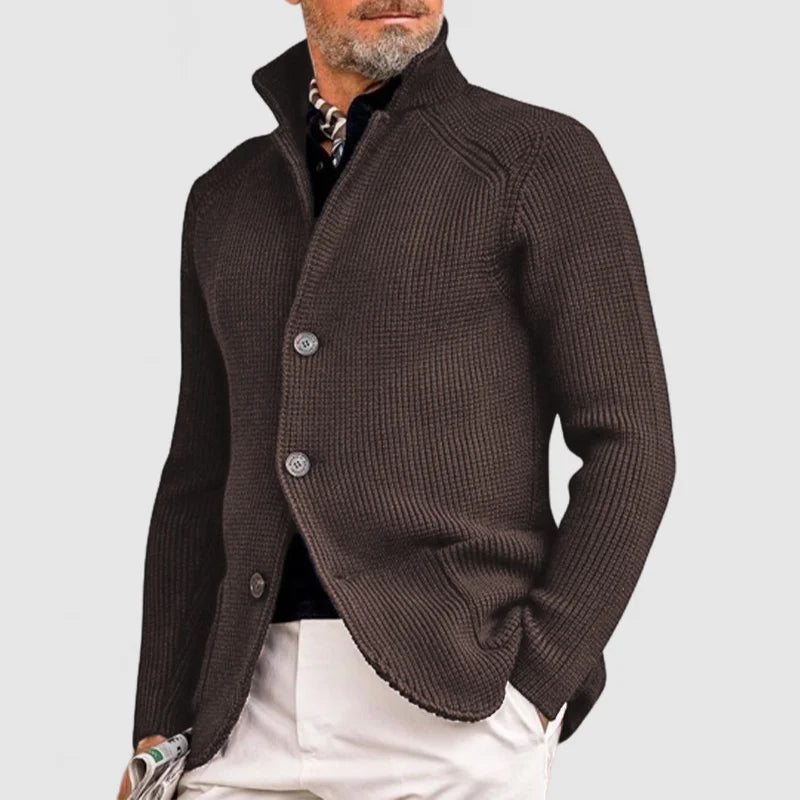 Herren Cardigan Mit Fronttaschen Und Knopfleiste