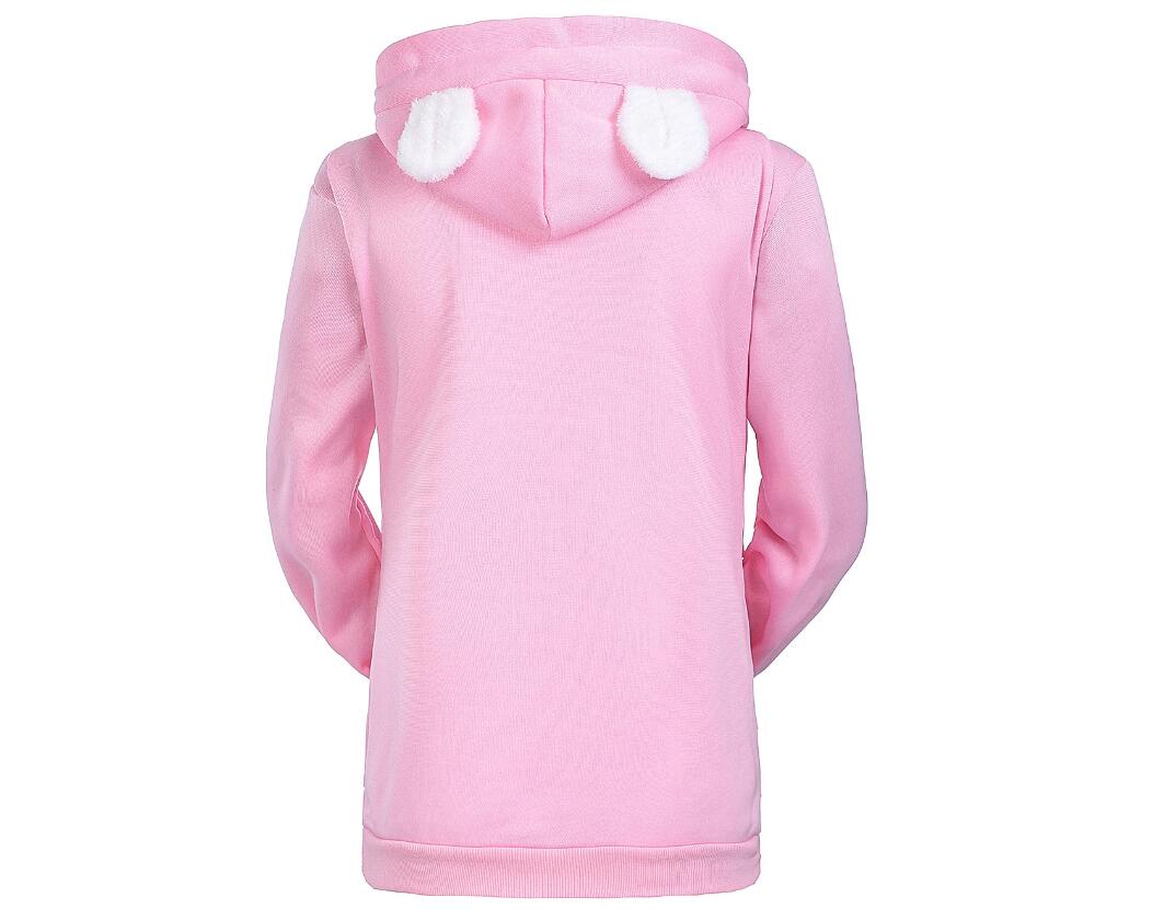 Damen-Pullover-Hoodie mit Katzen-Print und langen Ärmeln