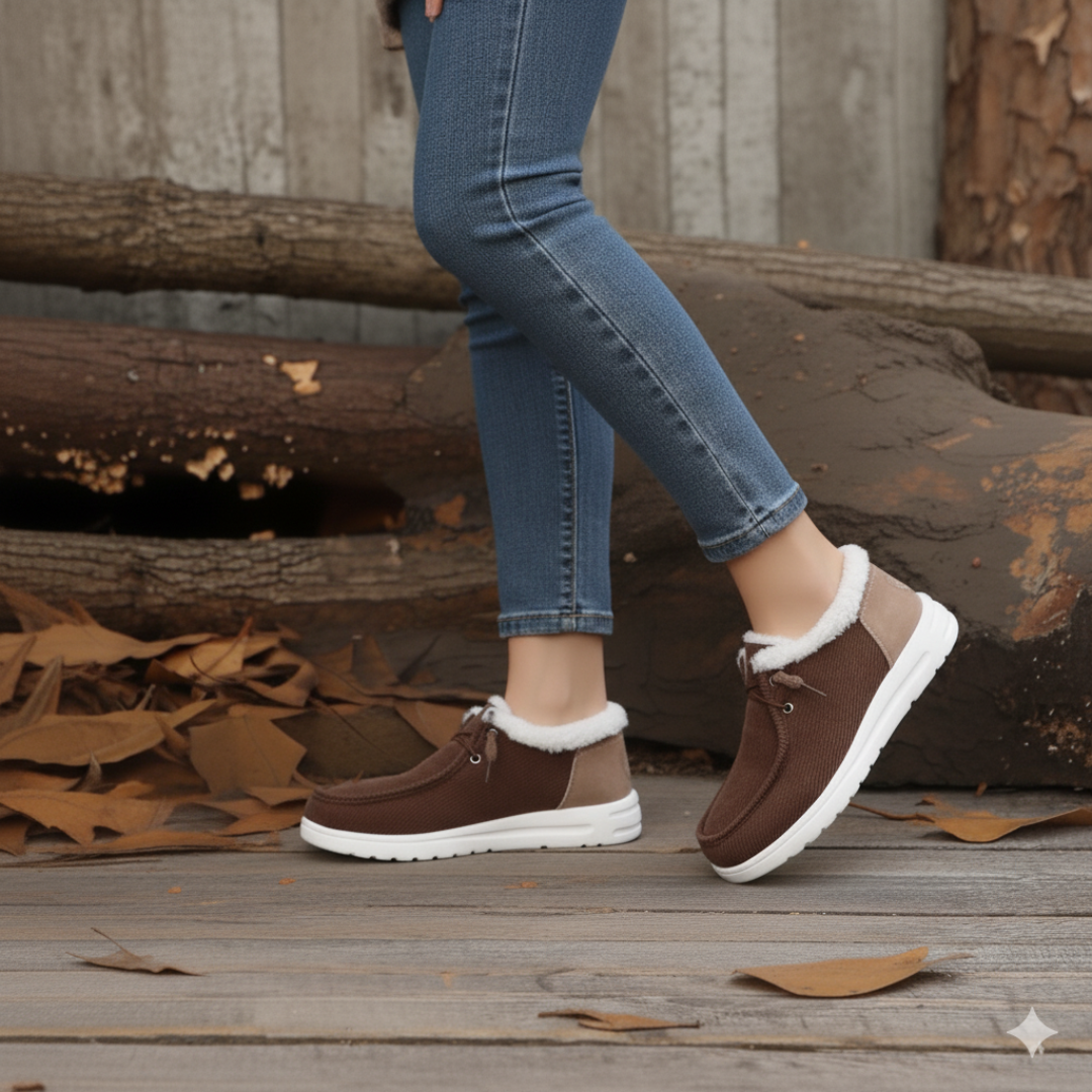 Damen Winter Slip-On Schuhe Mit Rutschfester Sohle Und Flexibler Passform