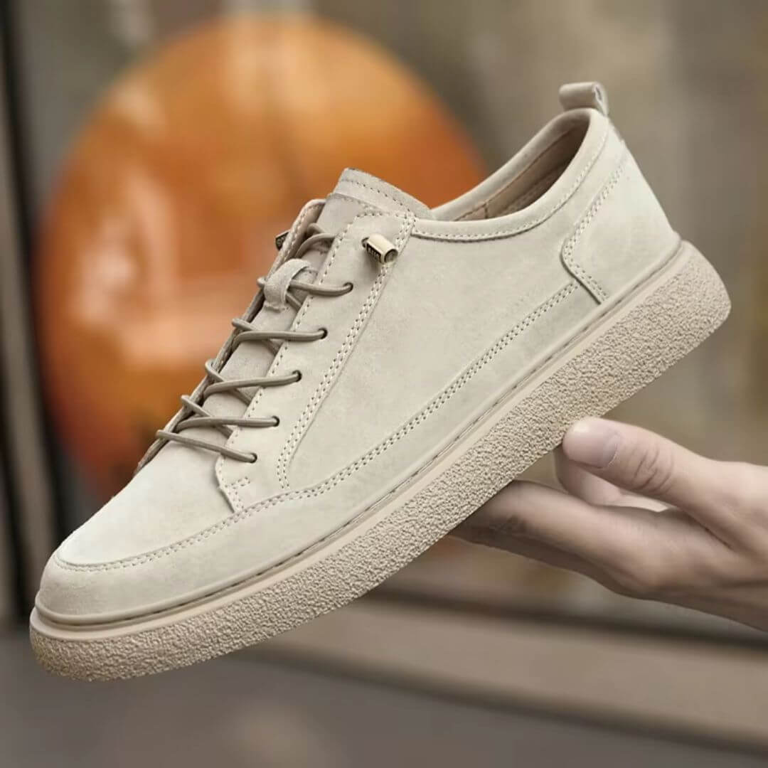 Herren-Sneaker In Wildlederoptik Mit Schnürung, Gepolsterter Innensohle Und Gummisohle
