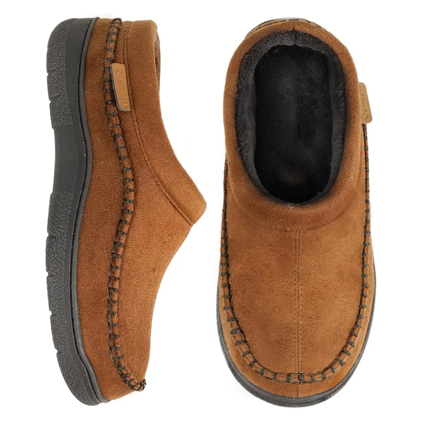 Herren Winter-Loafer Zum Hineinschlüpfen Mit Weiter Zehenbox, Rutschfester Sohle Und Plüschfutter