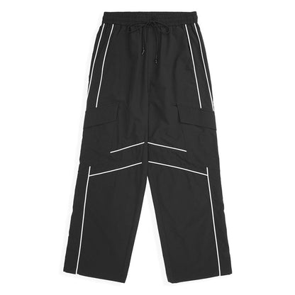 Gerade Geschnittene, Lockere Herren-Cargohose Mit Mehreren Taschen