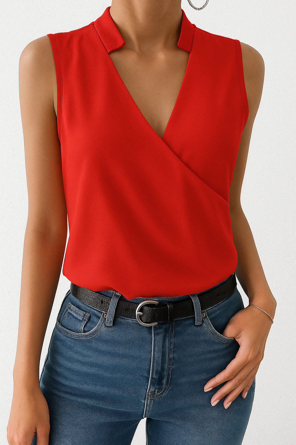 Women's spring and summer blouse with light, breathable design
