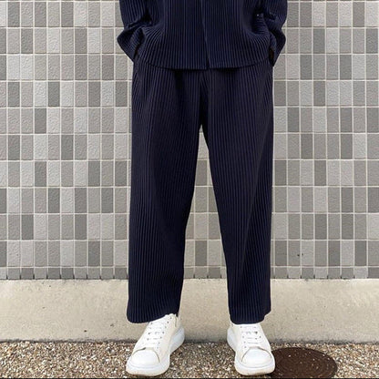 Men's Wide-Leg Pants, Straight, Loose Fit