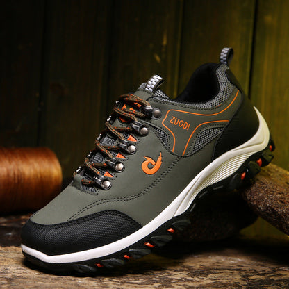 Men's Hiking Shoes Low-Top with MD Sole and Lace Closure