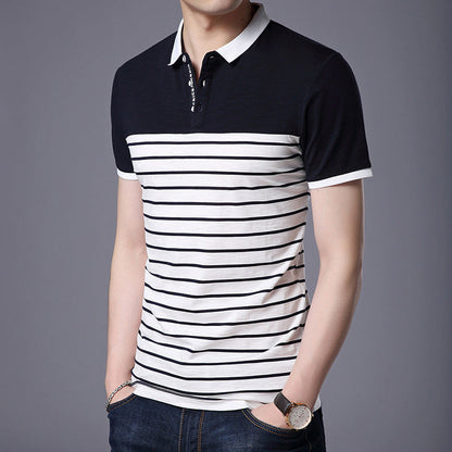 Herren Sommer Poloshirt Mit Geometrischem Print, Kurzarm, Bügelfrei, Baumwollmischung, Rot, Grün, Blau