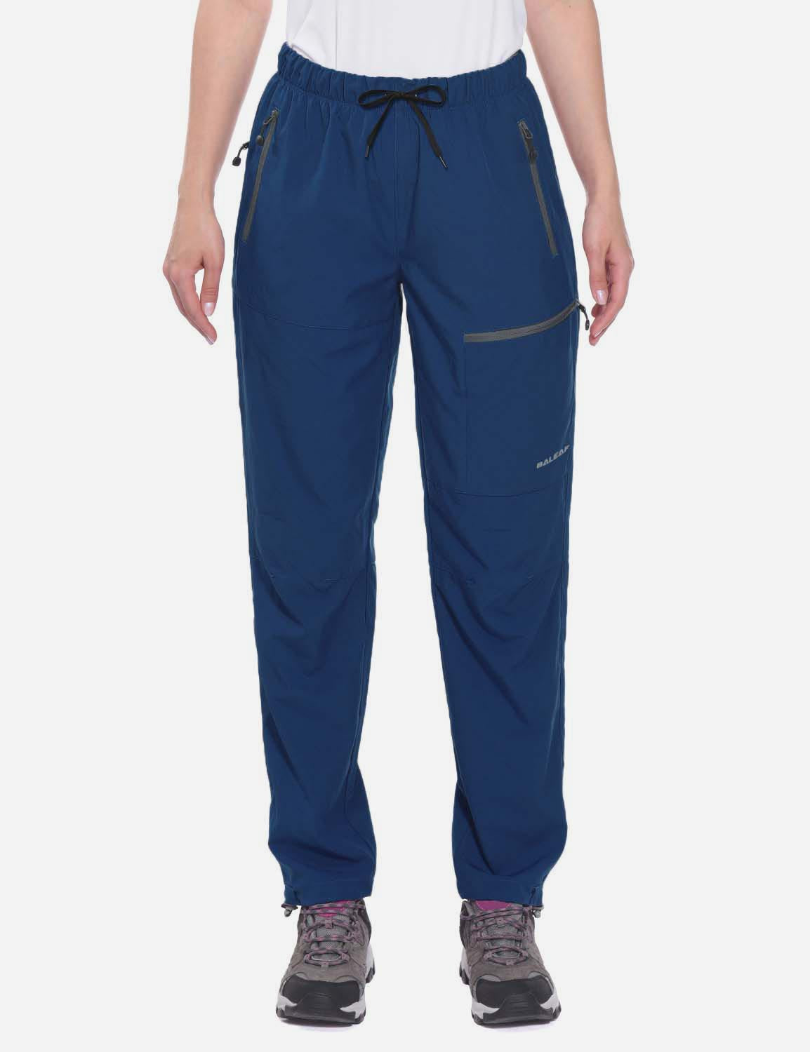 Damen Wanderhose Mit Kordelzug, Reißverschlusstaschen Und Verstellbaren Bündchen