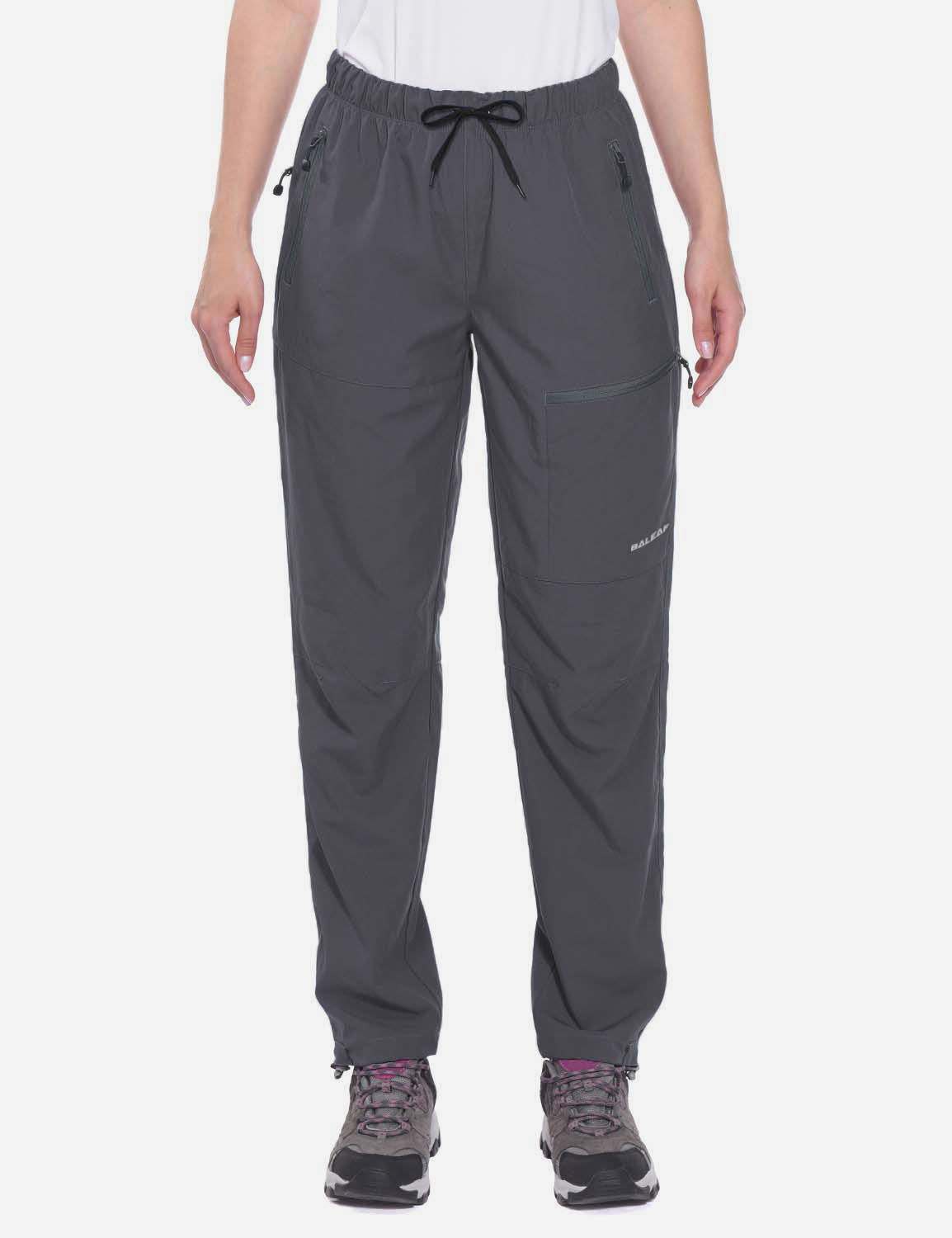 Damen Wanderhose Mit Kordelzug, Reißverschlusstaschen Und Verstellbaren Bündchen