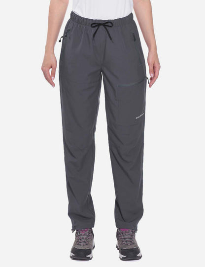 Damen Wanderhose Mit Kordelzug, Reißverschlusstaschen Und Verstellbaren Bündchen