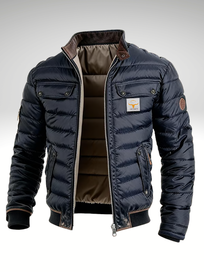 Herren Vintagejacke Mit Stehkragen