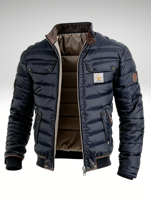 Herren-Vintagejacke mit praktischen Taschen und klassischem Schnitt