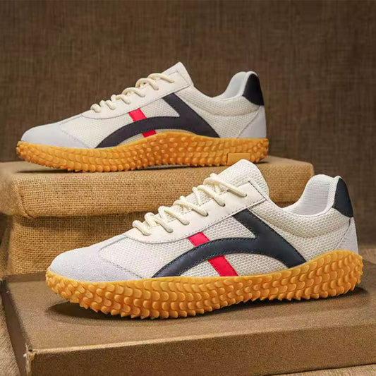 Herren Retro-Sneaker Mit Kontraststreifen Und Gummilaufsohle