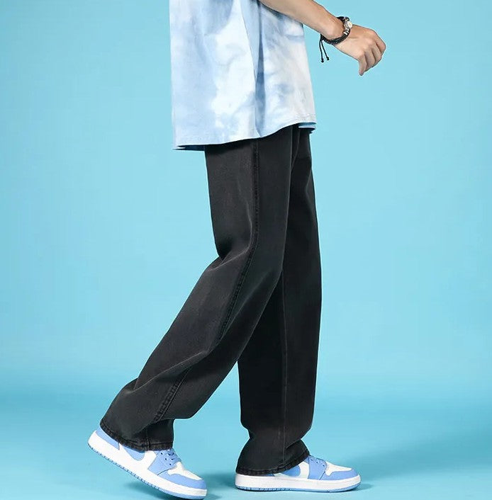Herren Jeans mit geradem Schnitt – Lockerer Hip-Hop-Cargo-Look
