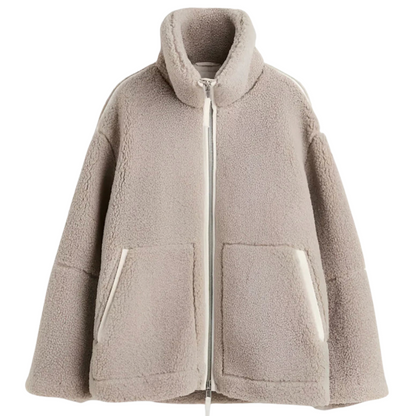 Damen Winterjacke mit Kapuze, Reißverschluss und Fronttaschen