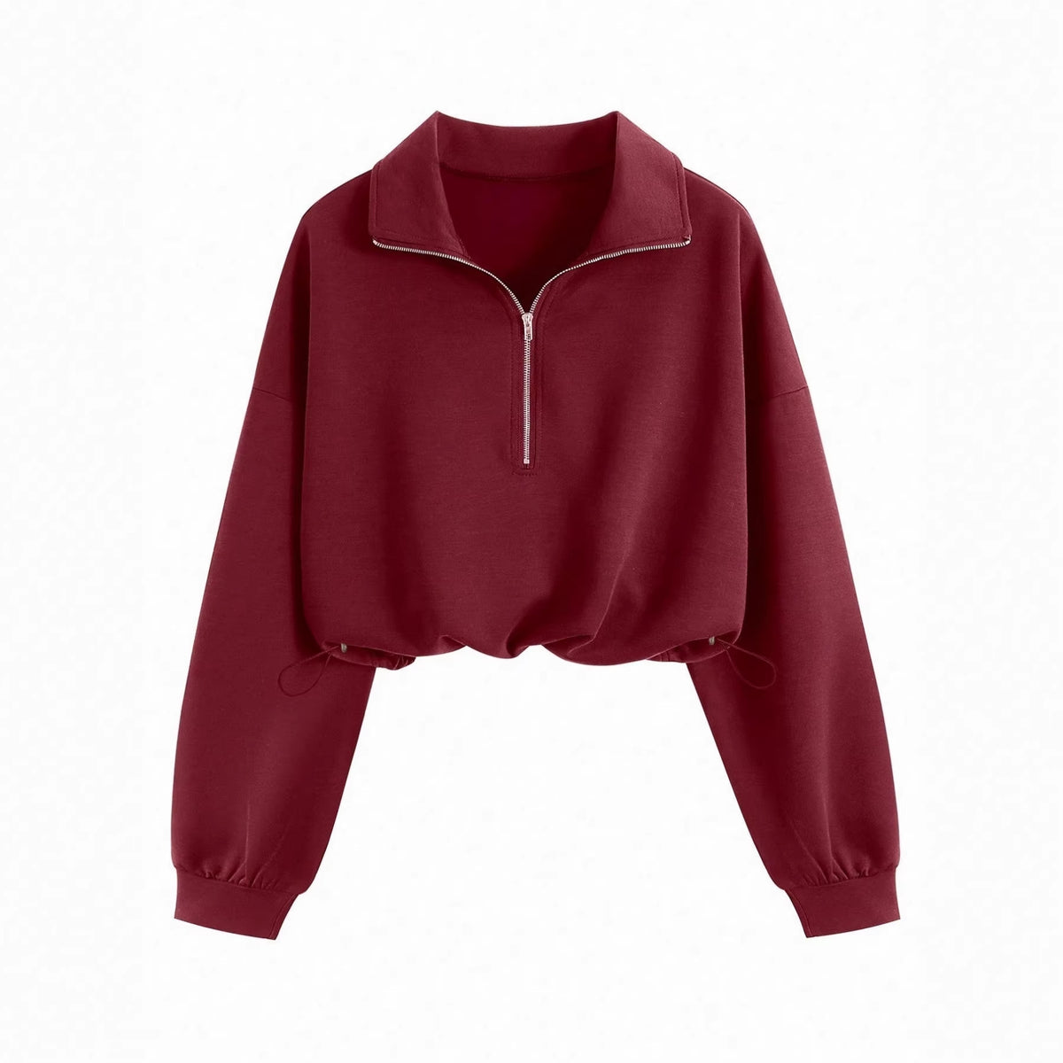 Langarm Sweatshirt Mit Reissverschluss Aus Baumwollmischung
