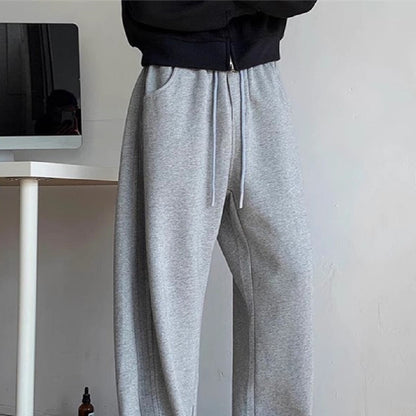 Herren-Hose Im Retro-Stil, Gerade Geschnitten, Mittelhoch Geschnitten, Einfarbig