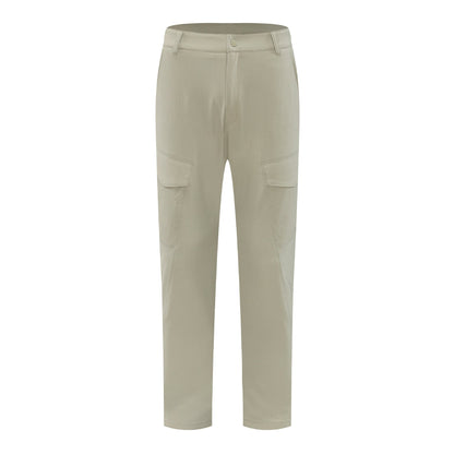 Gerade Geschnittene Herren-Cargohose Mit Mehreren Taschen Und Elastischem Bund