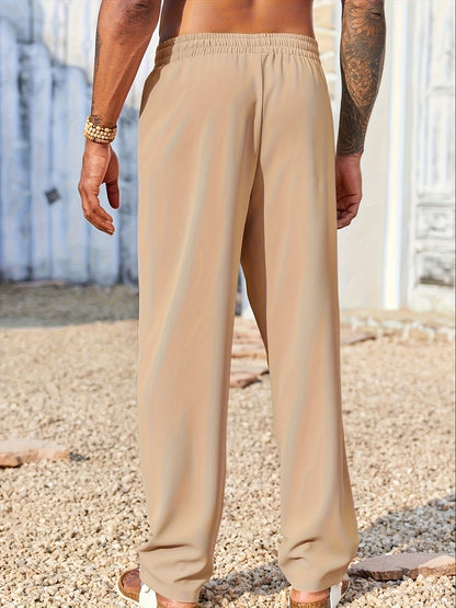 Men's Corduroy Pants with Straight Cut, Wrinkle-Free, Ankle-Length